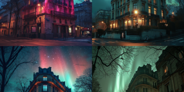 Aurore boréale sur Paris