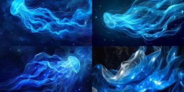 Style bioluminescence dans Midjourney
