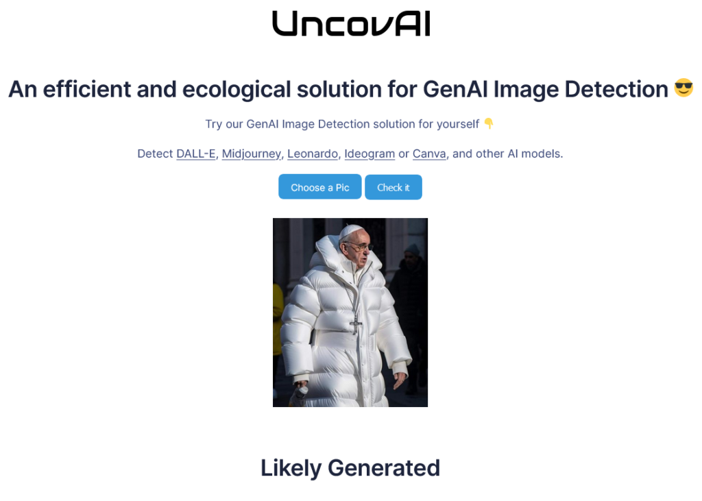 UncovAI : détecteur éco-responsable de contenus IA