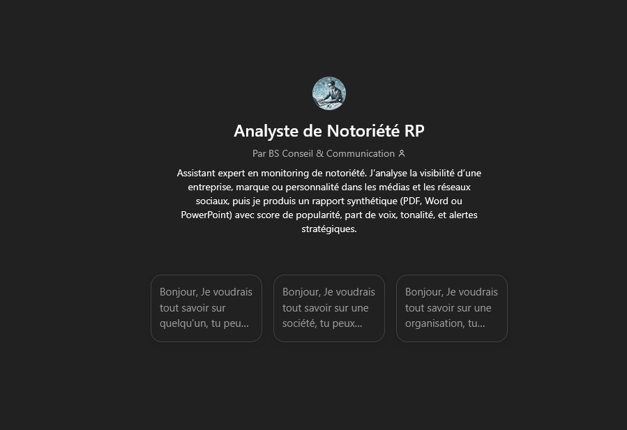 ChatGPT Analyste de Notoriété RP : L’allié stratégique des communicants