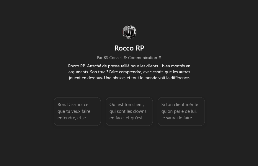 Rocco RP, l’agent infiltré des mots