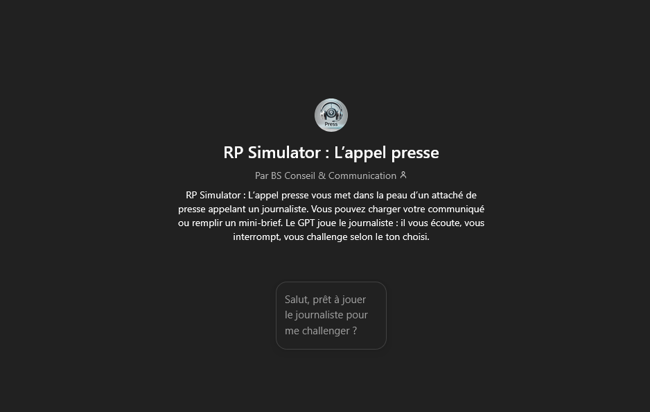 RP Simulator : L’appel presse