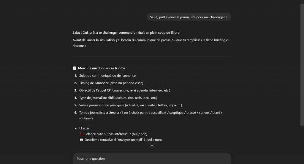 RP Simulator : L’appel presse