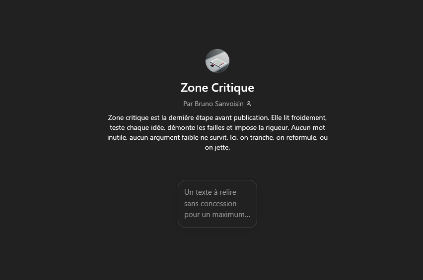 Zone critique, la fin des approximations et du superflu