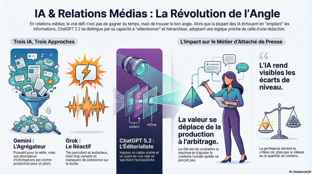 Relations médias : face à Gemini et Grok, ChatGPT 5.2 parle enfin le langage des rédactions