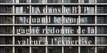 IA dans le BTP, le gain de temps ne remplace pas l’expertise, il la rend plus décisive
