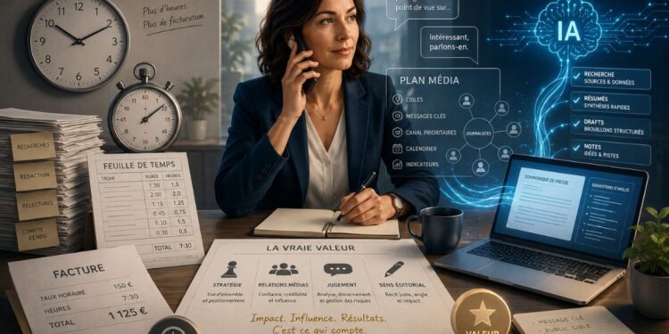 RP, IA et temps passé l’heure facturée devient un mauvais récit commercial